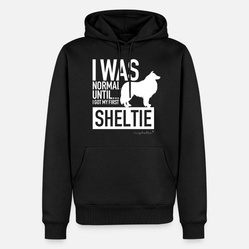 Sheltie - Männer Premium Bio Hoodie - Schwarz