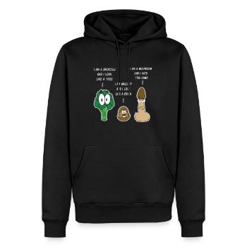 Awesome & Trendy Tshirt Designs Vergleichsspiel - Männer Premium Bio Hoodie - Schwarz - Vorne - Nico (187cm)