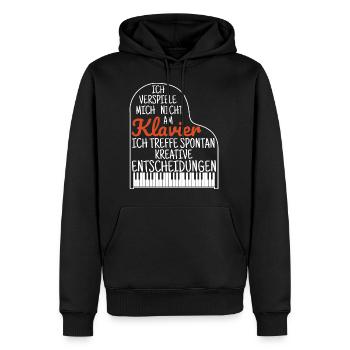 Klavier Piano Spruch Musik Geschenk Musikschule - Männer Premium Bio Hoodie - Schwarz - Vorne - Nico (187cm)