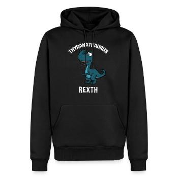 Thyranasaurus Rexth Dinosaur Lisp - Men’s Premium Organic Hoodie - black - Front - Nico (187cm)