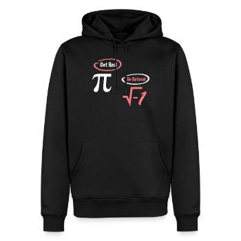 Get Real Be Rational National Pi Day - Sweat à capuche Premium bio Homme - noir - Devant - Nico (187cm)