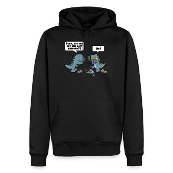 Avez-vous mangé le dernier dinosaure Licorne - Sweat à capuche Premium bio Homme - noir - Devant - Nico (187cm)