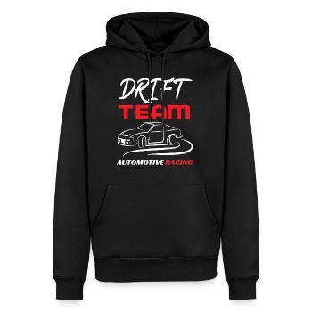Einfach und extravagant "Drift Team Automotive - Männer Premium Bio Hoodie - Schwarz - Vorne - Nico (187cm)
