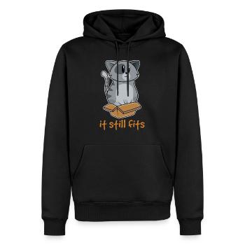 Katze Lustig - Männer Premium Bio Hoodie - Schwarz - Vorne - Nico (187cm)