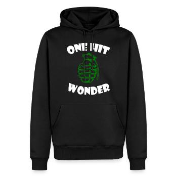 Soldat Soldaten Geschenk Handgranate Granate Boom - Männer Premium Bio Hoodie - Schwarz - Vorne - Nico (187cm)