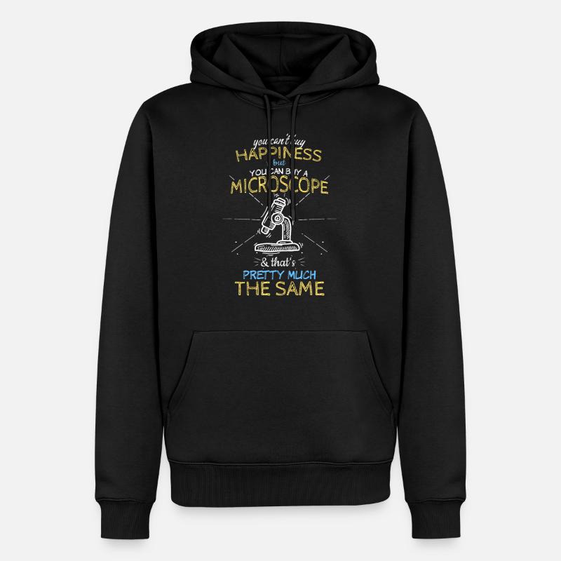 microscope - Sweat à capuche Premium bio Homme - noir