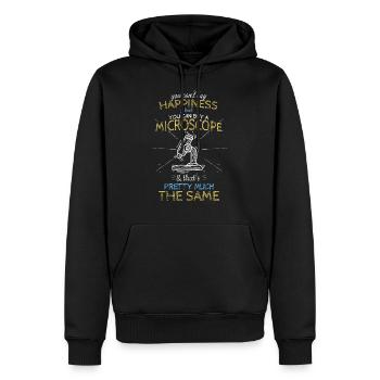 Microscope Biology Joy - Sweat à capuche Premium bio Homme - noir - Devant - Nico (187cm)