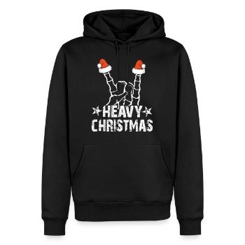 Heavy Christmas - Männer Premium Bio Hoodie - Schwarz - Vorne - Nico (187cm)