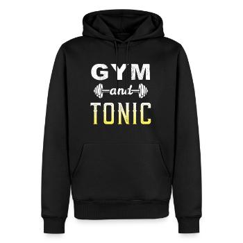 Gym et Tonic Workout Drink Exercice Santé Santé - Sweat à capuche Premium bio Homme - noir - Devant - Nico (187cm)