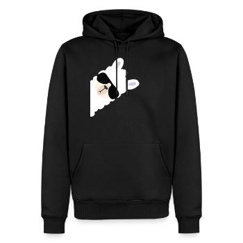 Alpaka Lama T-Shirt lustige mit Sonnenbrille - Männer Premium Bio Hoodie - Schwarz - Vorne - Nico (187cm)