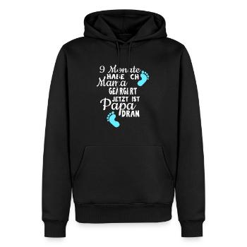 Babyboy 9 Monate habe ich Mama geärgert Geschenk - Männer Premium Bio Hoodie - Schwarz - Vorne - Nico (187cm)
