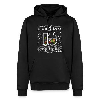 Étudiant en chimie étudie Ugly Chemistry Chemist - Sweat à capuche Premium bio Homme - noir - Devant - Nico (187cm)