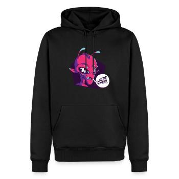 Alien - Männer Premium Bio Hoodie - Schwarz - Vorne - Nico (187cm)