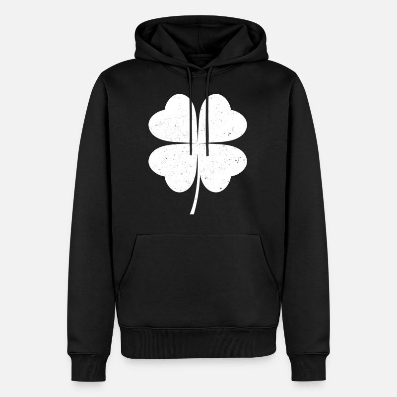 Trèfle - Sweat à capuche Premium bio Homme - noir