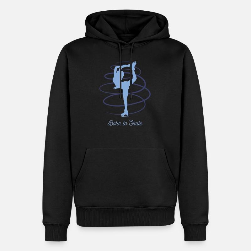 Skate Eiskunstlauf Eislauf - Männer Premium Bio Hoodie - Schwarz