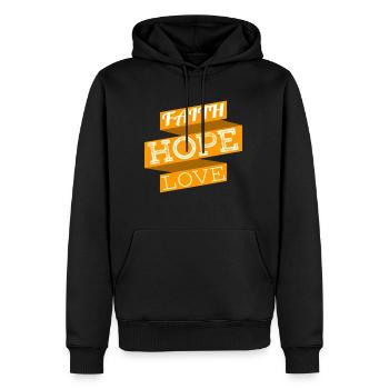 Geben Sie Ihrer Familie das beste Geschenk aller Zeiten und - Männer Premium Bio Hoodie - Schwarz - Vorne - Nico (187cm)