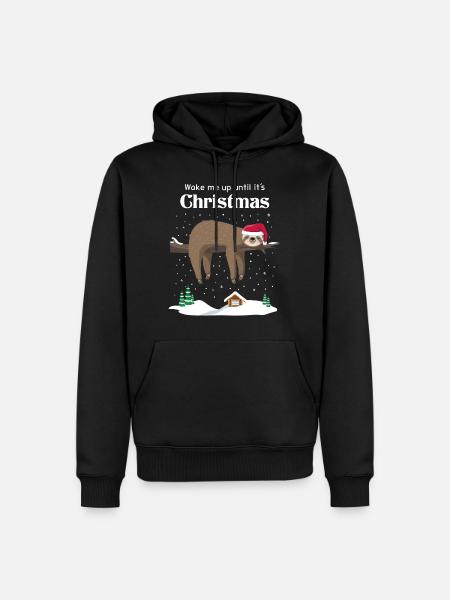 Christmas sloth - Men’s Premium Organic Hoodie - black