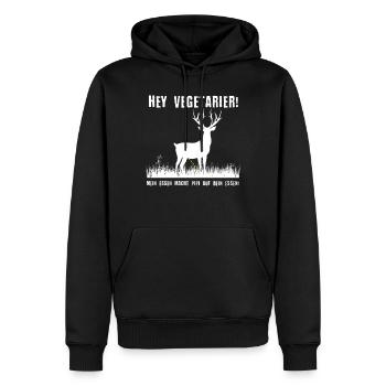Deer moose hunting nature hunting hunter Hunter - Men’s Premium Organic Hoodie - black - Front - Nico (187cm)