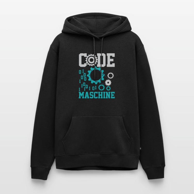 Code Machine Computer Nerd Computer Scientist Shirt Men’s Premium Organic Hoodie