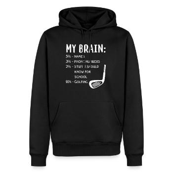 Golfer Golf - Männer Premium Bio Hoodie - Schwarz - Vorne - Nico (187cm)