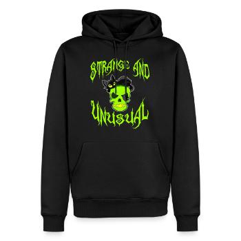 Gruseliges und dennoch attraktives T-Shirt-Design für Sie! "" - Männer Premium Bio Hoodie - Schwarz - Vorne - Nico (187cm)