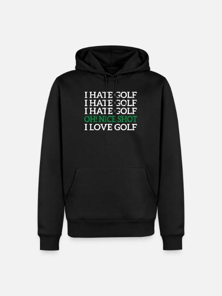 Golfer Golf - Männer Premium Bio Hoodie - Schwarz