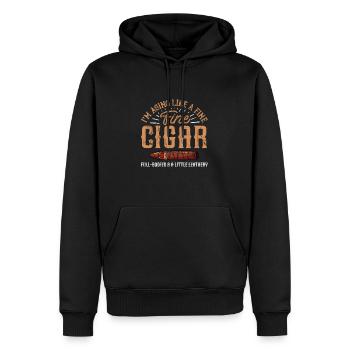 Funny Cuba Cigars Smoker Humidor Gift - Men’s Premium Organic Hoodie - black - Front - Nico (187cm)