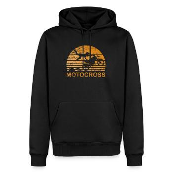 Motocross sunset - motorcycle, dirtbike - Men’s Premium Organic Hoodie - black - Front - Nico (187cm)