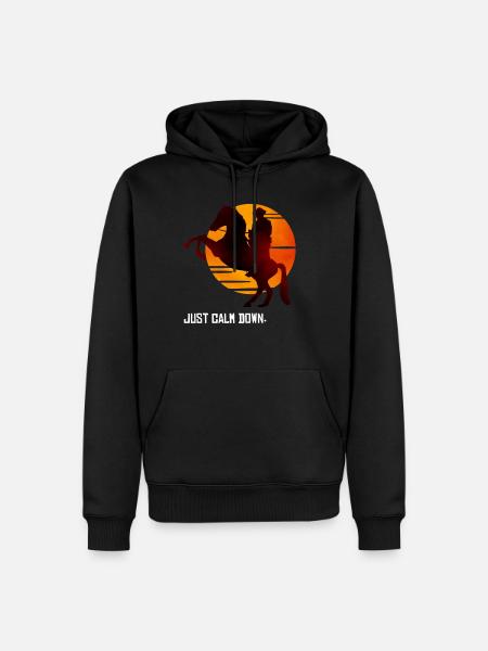 Red Dead Redemption Just Calm Down Red Horse Tee - Ekologisk premiumluvtröja herr - svart