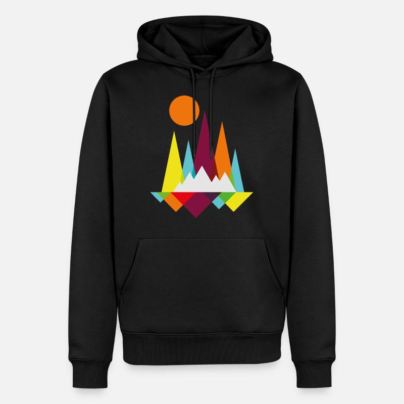 Pics de glace - Sweat à capuche Premium bio Homme - noir