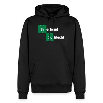 . - Men’s Premium Organic Hoodie - black - Front - Nico (187cm)