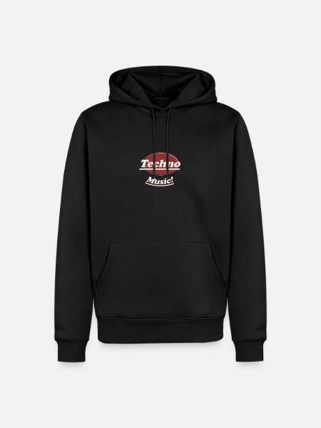 Techno Music - Men’s Premium Organic Hoodie - black