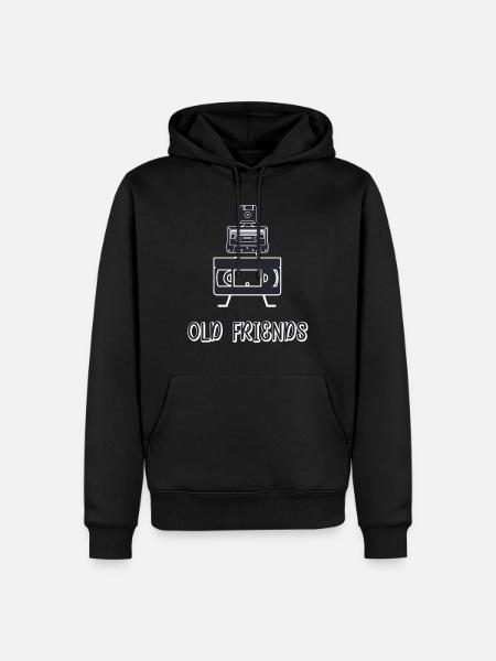 De vieux amis - Sweat à capuche Premium bio Homme - noir