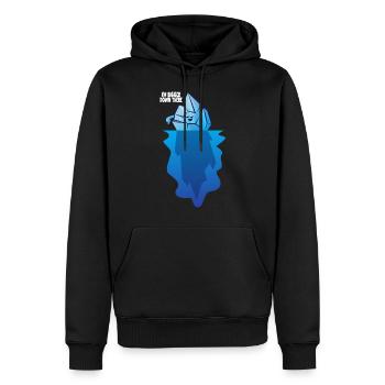 Eisberg - Sweat à capuche Premium bio Homme - noir - Devant - Nico (187cm)