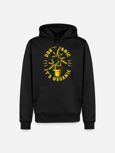 Bio-Cannabis - Männer Premium Bio Hoodie - Schwarz