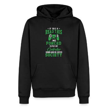 Gamer - Men’s Premium Organic Hoodie - black - Front - Nico (187cm)