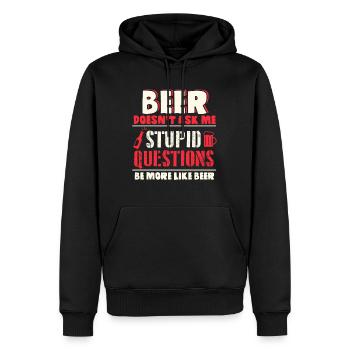 Bier Bier trinken Biere Geschenk - Männer Premium Bio Hoodie - Schwarz - Vorne - Nico (187cm)