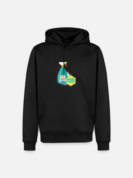 Funny Linux Penguin Tux Cleaner Gift Computer - Männer Premium Bio Hoodie - Schwarz