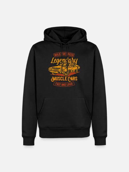 Legendäres Muskelauto - Männer Premium Bio Hoodie - Schwarz