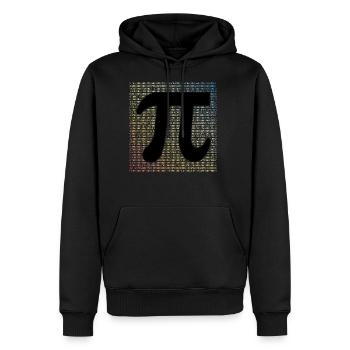 Pi Day Shirt Math Geek Gift - Men’s Premium Organic Hoodie - black - Front - Nico (187cm)