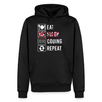 Cadeau de programmation de code - Sweat à capuche Premium bio Homme - noir - Devant - Nico (187cm)