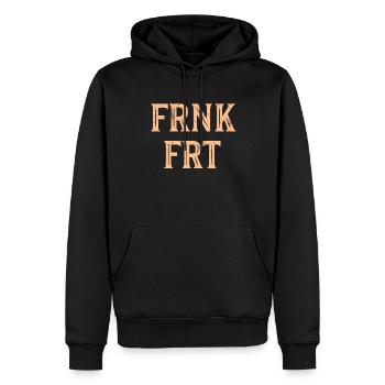 Frankfurt Geschenk - Männer Premium Bio Hoodie - Schwarz - Vorne - Nico (187cm)