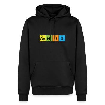 Genius Genius Tableau périodique cadeau de chimie - Sweat à capuche Premium bio Homme - noir - Devant - Nico (187cm)