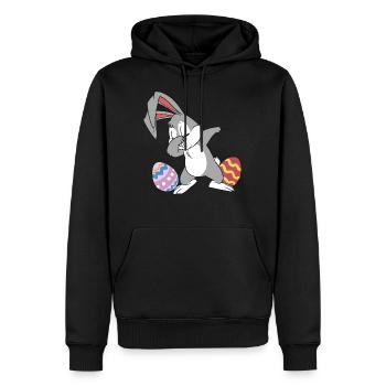 C'est Pâques - Sweat à capuche Premium bio Homme - noir - Devant - Nico (187cm)