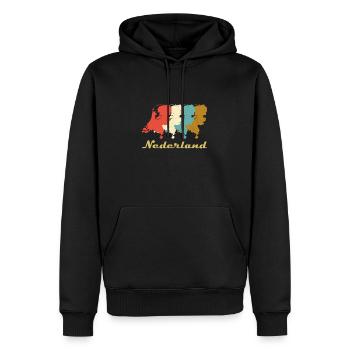Nederland Pays-Bas cadeau - Sweat à capuche Premium bio Homme - noir - Devant - Nico (187cm)