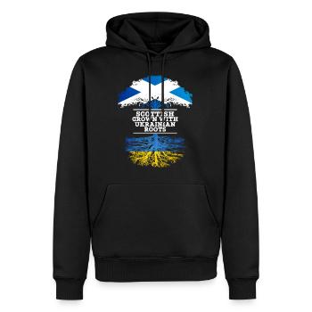 Scottish Grown With Ukrainian Roots - Men’s Premium Organic Hoodie - black - Front - Nico (187cm)