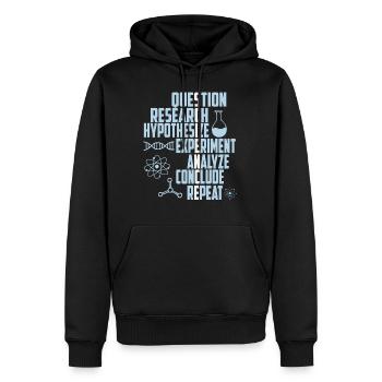 Science - Wissenschaft Physik Biologie Nerd Geek - Männer Premium Bio Hoodie - Schwarz - Vorne - Nico (187cm)