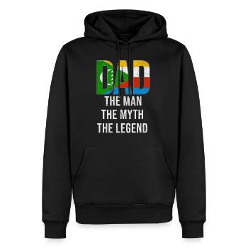 Komoren Vater Vatertag - Männer Premium Bio Hoodie - Schwarz - Vorne - Nico (187cm)
