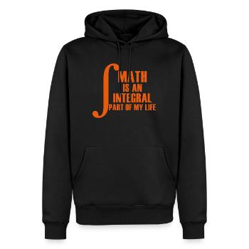 Une partie des mathématiques de ma vie - Sweat à capuche Premium bio Homme - noir - Devant - Nico (187cm)