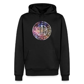T-shirt pentagram magic - Men’s Premium Organic Hoodie - black - Front - Nico (187cm)